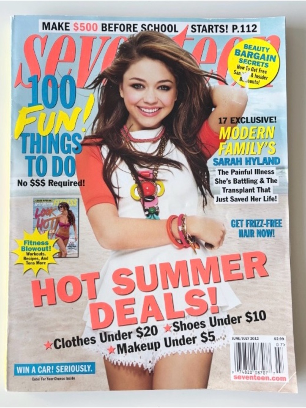 Seventeen Magazine June/July 2012 Summer Issue, Sarah Hyland Cover